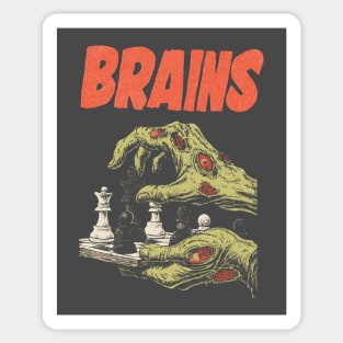 Scary & Cool for Chess Halloween - Comic Book Style Zombie Sticker